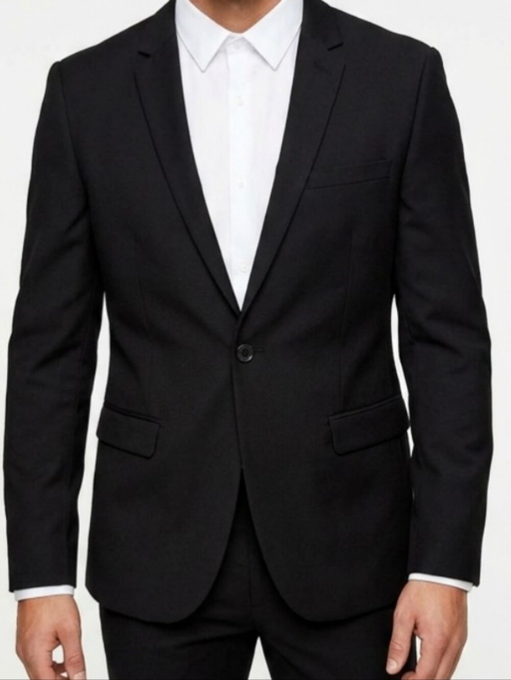 Topman Asos Black Classic Single-Breasted Blazer 40R